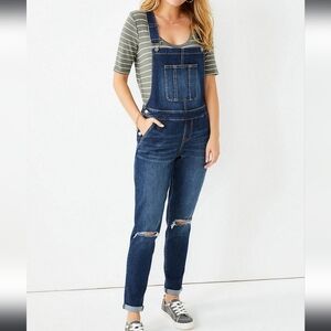 Maurices Dark Blue Women's Denim Overalls
